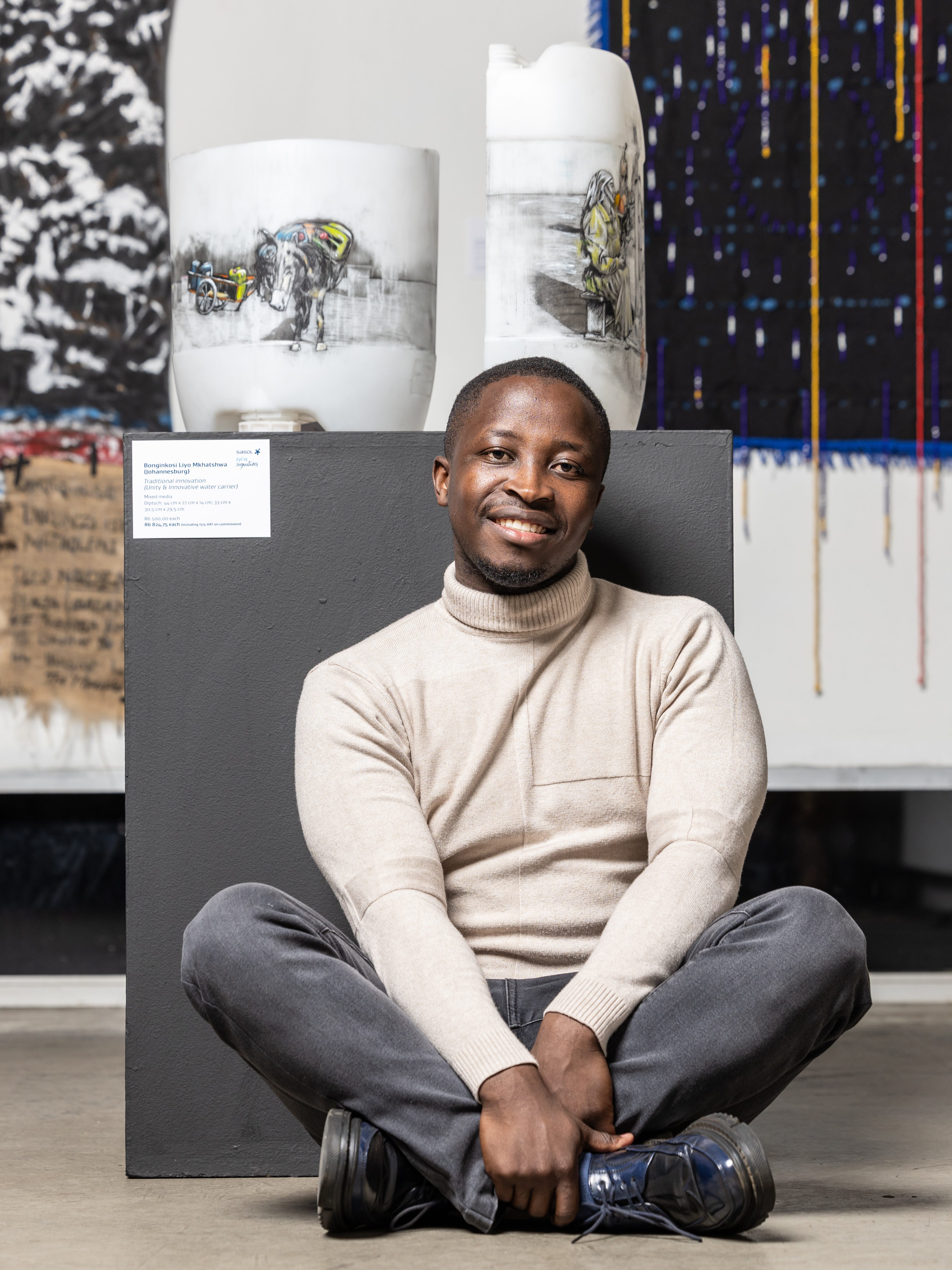 #LAChats With Bonginkosi Liyo Mkhatshwa Celebrating Strength Through Mixed Media